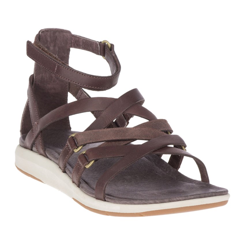 Sandales Merrell Kalari Shaw Mid Marron Foncé Femme | D.H.YOZN